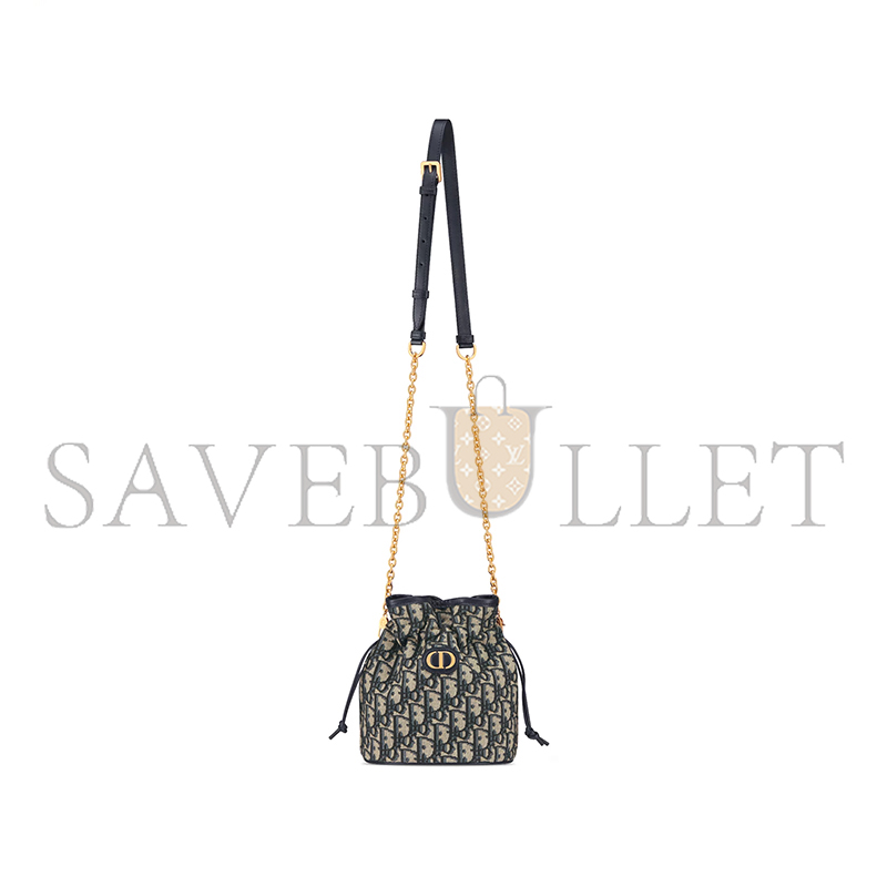 D*or 30 montaigne mini bucket bag with drawstring s2374utzq_m928 (18.5*16*13cm)